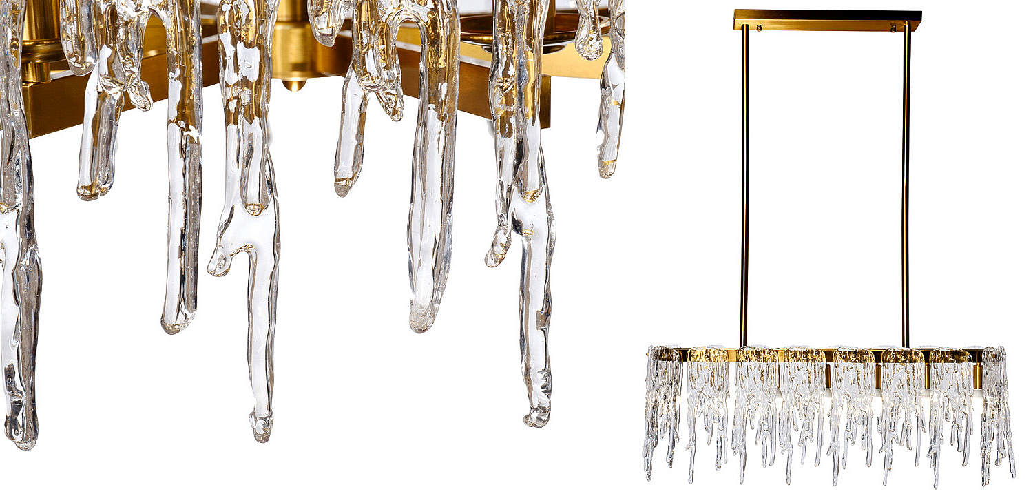 Люстра Cold Heart Line Gold Chandelier Люстра Cold Heart Line Gold Chandelier - Loft-Concept в Грозном