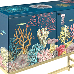 Буфет ручная роспись в морском стиле Cabinet Fondo Marino  варинант исполнения - 4 | Loft Concept в Грозном