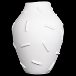Декоративная ваза белая керамическая с абстрактным объемным декором Molecule Collection варинант исполнения - 1 | Loft Concept в Грозном