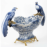 Фарфоровая чаша с птицами Blue and White варинант исполнения - 2 | Loft Concept в Грозном