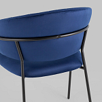 Стул в велюре синего цвета Horizon варинант исполнения - 6 | Loft Concept в Грозном