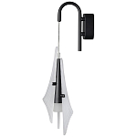 Бра черного цвета с плафоном из рельефного стекла Glass Pod варинант исполнения - 3 | Loft Concept в Грозном