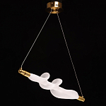 Люстра горизонтальная с волнистым белым плафоном Golden Swirl варинант исполнения - 4 | Loft Concept в Грозном