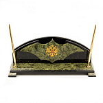 Настольный письменный набор из змеевика с гербом РФ Successful Leader варинант исполнения - 1 | Loft Concept в Грозном