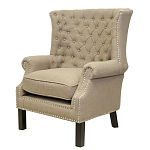 Кресло Charlie Armchair brown flax варинант исполнения - 3 | Loft Concept в Грозном