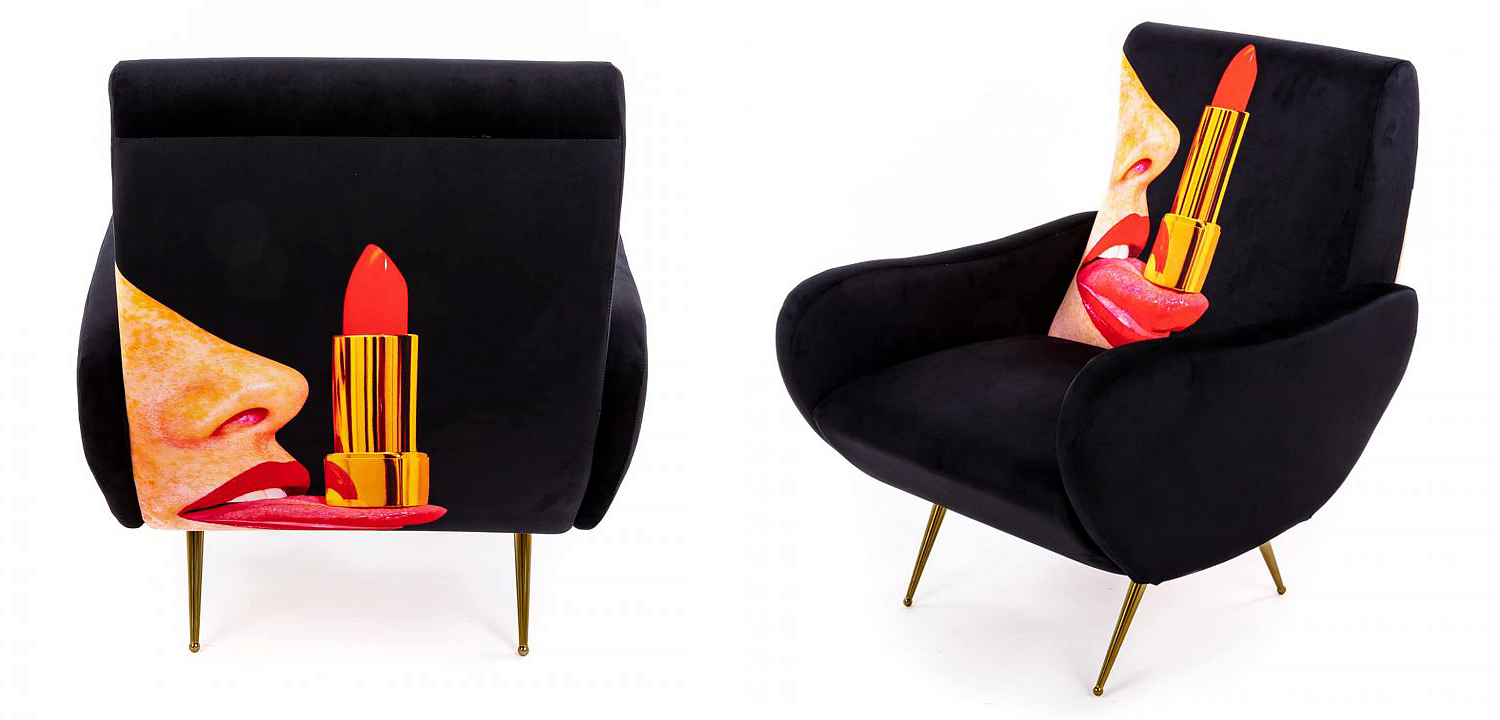 Кресло Seletti Armchair Tongue Black Кресло Seletti Armchair Tongue Black - Loft-Concept в Грозном