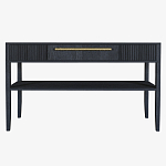 Дизайнерская Консоль с полкой и ящиком Primo Черный дуб варинант исполнения - 7 | Loft Concept в Грозном