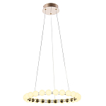 Люстра светодиодная кольцевая с круглыми плафонами белого цвета PEARLS Suspension 48 варинант исполнения - 4 | Loft Concept в Грозном