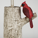 Настольная лампа с тканевым абажуром и основанием в виде птицы на дереве Simurq варинант исполнения - 4 | Loft Concept в Грозном