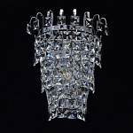 Бра настенное цвета хром с прозрачными квадратными хрустальными подвесками Crystal Regena варинант исполнения - 3 | Loft Concept в Грозном