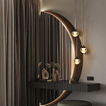 Подвесной светильник с рифлёным плафоном в форме шара Ripple Glow варинант исполнения - 5 | Loft Concept в Грозном