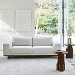 Приставной столик из массива дерева Walnut Triple варинант исполнения - 9 | Loft Concept в Грозном