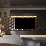 Гипсовая 3D панель с принтографией PM-107 варинант исполнения - 1 | Loft Concept в Грозном