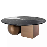 Дизайнерский журнальный стол с круглой столешницей на 3-х геометрических ножках Lehumod варинант исполнения - 5 | Loft Concept в Грозном