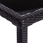 Обеденный комплект из искуственного ротанга Vintara черный варинант исполнения - 9 | Loft Concept в Грозном