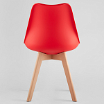 Стул с основой из пластика и мягким сиденьем Arvika Red варинант исполнения - 4 | Loft Concept в Грозном