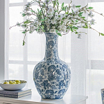 Ваза с классическим узором шинуазри синего цвета Blue & White Ornament  варинант исполнения - 4 | Loft Concept в Грозном