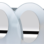 Бра с тремя круглыми матовыми стеклянными дисками и зеркальными вставками Lunaria  варинант исполнения - 2 | Loft Concept в Грозном