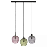 Подвесной светильник каскадный с 3-мя рельефными плафонами Cascade with Relief Lampshades варинант исполнения - 1 | Loft Concept в Грозном