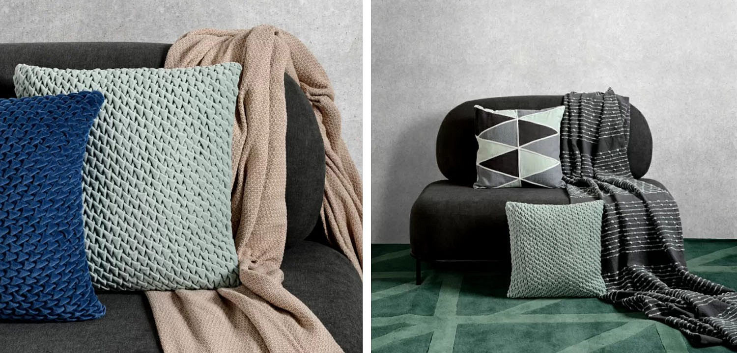 Подушка Purnama Quilting mint Подушка Purnama Quilting mint - Loft-Concept в Грозном