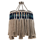 Люстра круглая плетеная с кисточками цвета серый дуб Boho Tassel Chandelier варинант исполнения - 2 | Loft Concept в Грозном