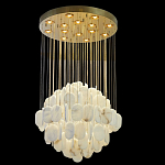 Люстра с овальными подвесками из натурального камня Spatial Composition варинант исполнения - 6 | Loft Concept в Грозном