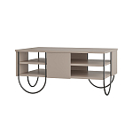 Стол журнальный прямоугольной формы с 2-мя полками бежево-серого цвета NORFOLK LIGHT MOCHA варинант исполнения - 1 | Loft Concept в Грозном