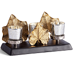 Подсвечник Cozy Light с декором кленовыми листьями варинант исполнения - 1 | Loft Concept в Грозном