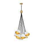 Люстра с 15-ю белыми  плафонами с золотой внутренней поверхностью Hinkley варинант исполнения - 2 | Loft Concept в Грозном