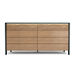 Комод 8 ящиков с подсветкой на рельефном фасаде Warm Industrial варинант исполнения - 4 | Loft Concept в Грозном