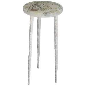 Круглый журнальный столик со столешницей из эпоксидной смолы Epoxy Resin Flowers Coffee Table