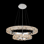 Люстра из 2-х колец с мозаичным хрустальным оформлением Sparks of Crystal варинант исполнения - 3 | Loft Concept в Грозном