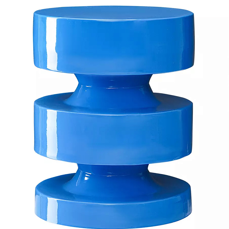 Столик приставной фигурный синий Curly Blue Table Синий Столик приставной фигурный синий Curly Blue Table Синий в Грозном | Loft Concept