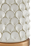 Настольная лампа покрытая лепестками белых цветов Fancy Calla Lily варинант исполнения - 1 | Loft Concept в Грозном