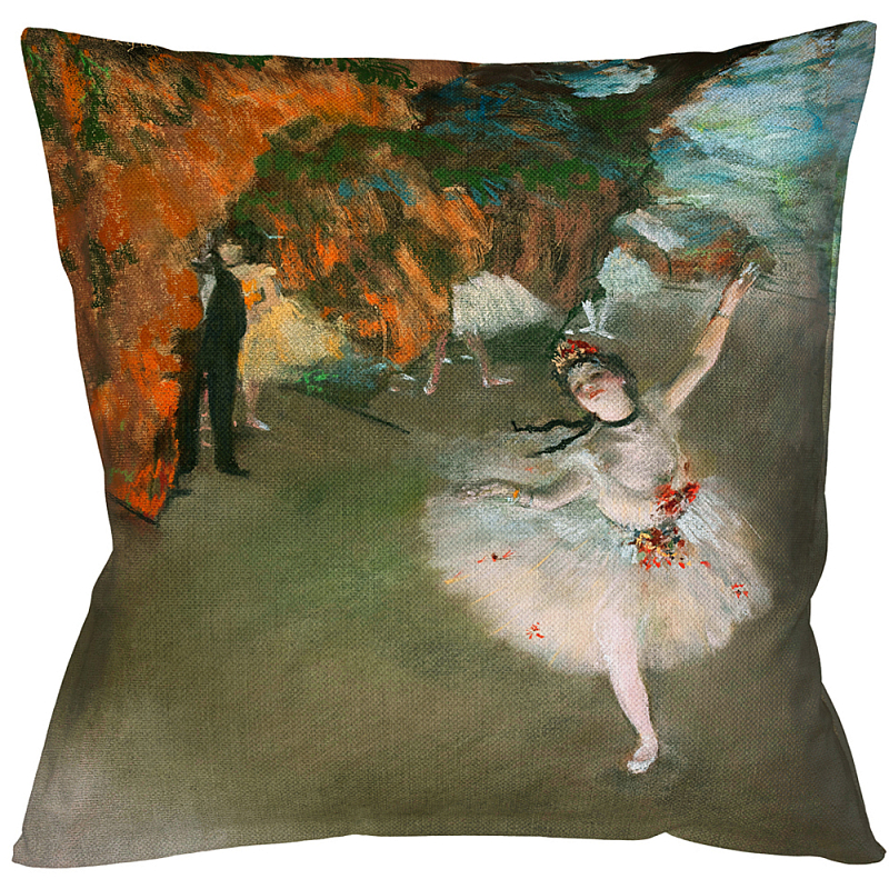 Подушка декоративная с цветным принтом Star of Impressionism Мульти Бежевый Подушка декоративная с цветным принтом Star of Impressionism Мульти Бежевый в Грозном | Loft Concept