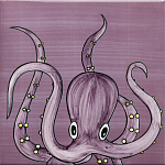 Плитка с узором Осьминог велосипедист варинант исполнения - 3 | Loft Concept в Грозном