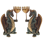 Подсвечник в виде дракона Dragon candlestick L or R варинант исполнения - 3 | Loft Concept в Грозном