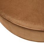 Кушетка круглая с обивкой из велюра коричневая Milky Brown Chair варинант исполнения - 7 | Loft Concept в Грозном