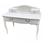 Стол-бюро белого цвета из массива бука с 4-мя ящиками White Provence варинант исполнения - 3 | Loft Concept в Грозном