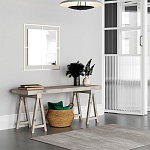 Настенное зеркало квадратной формы в металлической раме золотого цвета CORNER MIRROR GOLD варинант исполнения - 1 | Loft Concept в Грозном