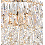 Люстра круглая с хрустальными подвесками на золотистом каркасе Roul Crystal Light варинант исполнения - 2 | Loft Concept в Грозном