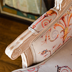 Кресло из массива бука серое с растительным орнаментом Raffael Floral Grey Armchair варинант исполнения - 5 | Loft Concept в Грозном