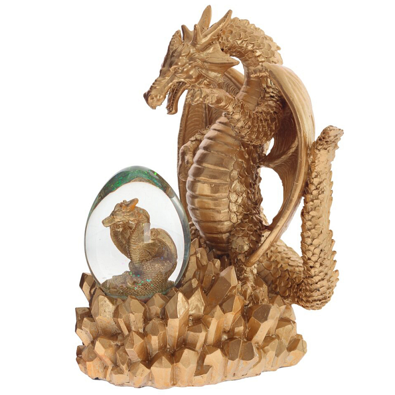 Декоративная статуэтка Дракон Dragon Glass Egg Copper Медь Прозрачное Стекло Декоративная статуэтка Дракон Dragon Glass Egg Copper Медь Прозрачное Стекло в Грозном | Loft Concept
