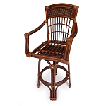 Барный стул из ротанга Eloise коричневый варинант исполнения - 5 | Loft Concept в Грозном