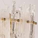 Люстра круглая с прозрачными стержнями разной длины Textured Glass Chandelier варинант исполнения - 9 | Loft Concept в Грозном