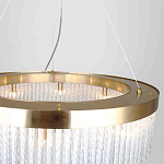 Люстра подвесная со стеклянными подвесками в виде перекрученных трубочек Nembus варинант исполнения - 3 | Loft Concept в Грозном