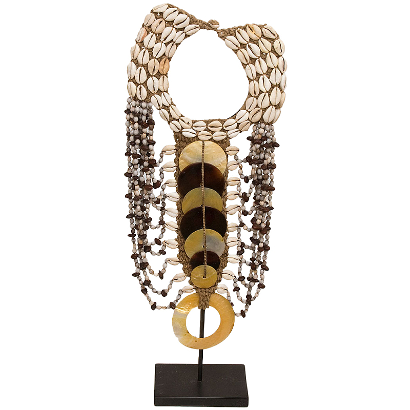 Этническое ожерелье из ракушек Aboriginal Long Pearl Discs Necklace Бежевый Коричневый Перламутровый Этническое ожерелье из ракушек Aboriginal Long Pearl Discs Necklace Бежевый Коричневый Перламутровый в Грозном | Loft Concept