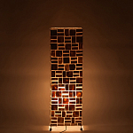 Торшер из перламутра на металлическом каркасе Indonesian Tower 2 варинант исполнения - 3 | Loft Concept в Грозном