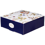 Ваза фарфоровая круглая на ножке с рисунком цветов Garden Whisper Porcelain Set  варинант исполнения - 2 | Loft Concept в Грозном