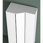 Шкаф-пенал белый с зеркальной дверцей Strict Lines варинант исполнения - 4 | Loft Concept в Грозном